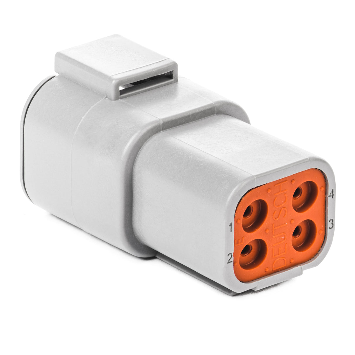 DTP04-4P-C015 - DTP Series - 4 Pin Receptacle - Reduced Diameter Seals, Gray