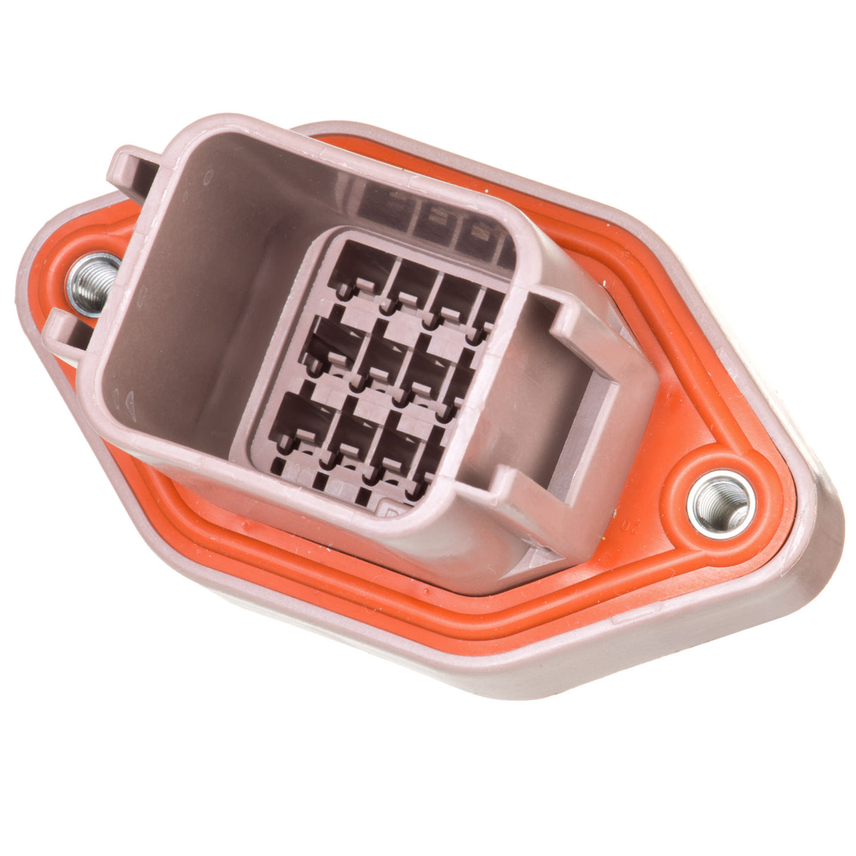 DTV02-18PD - DTV Series - 18 Pin Receptacle - Sealed Flange, Gasket, End Cap, D Key, Brown