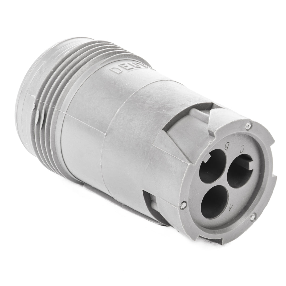 HD14-3-96P - HD10 Series - 3 Pin Receptacle - Threaded Rear, Gray