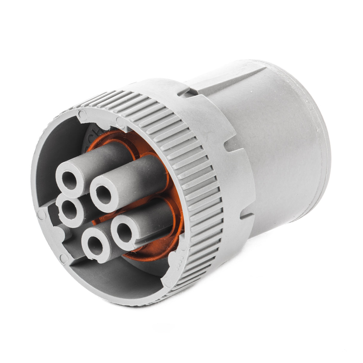 HD16-5-16S - HD10 Series - 5 Socket Plug - Non-Threaded Rear, Gray