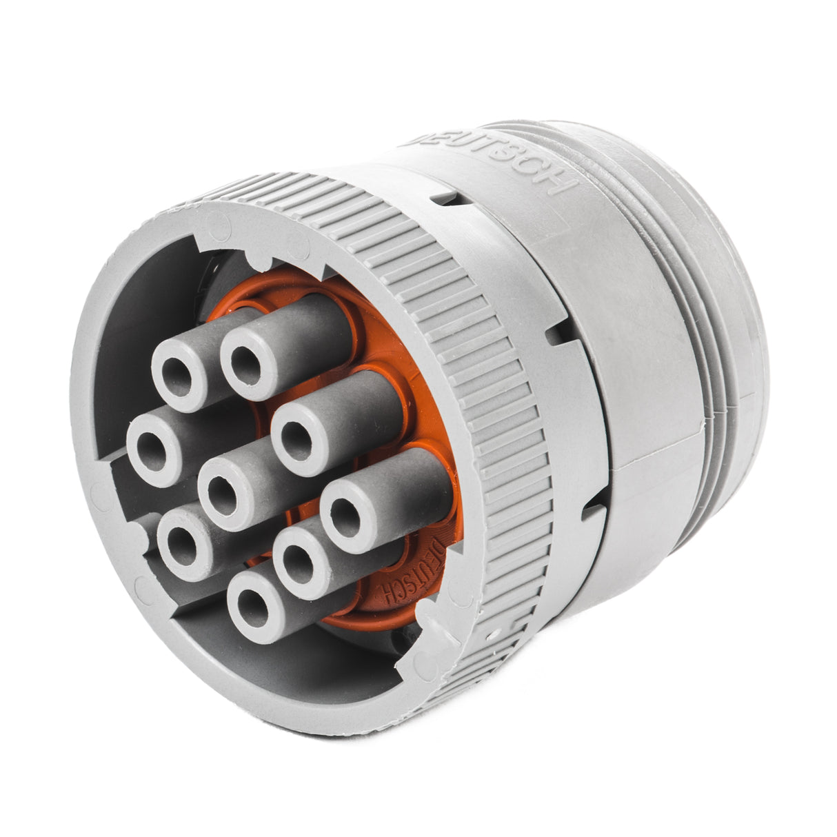 HD16-9-96S - HD10 Series - 9 Socket Plug - Threaded Rear, Gray