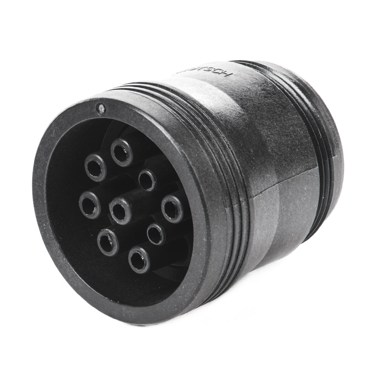 HD17-9-1939SE - HD10 Series - 9 Socket Plug - Threaded Rear, J1939, No Coupling Ring, Black
