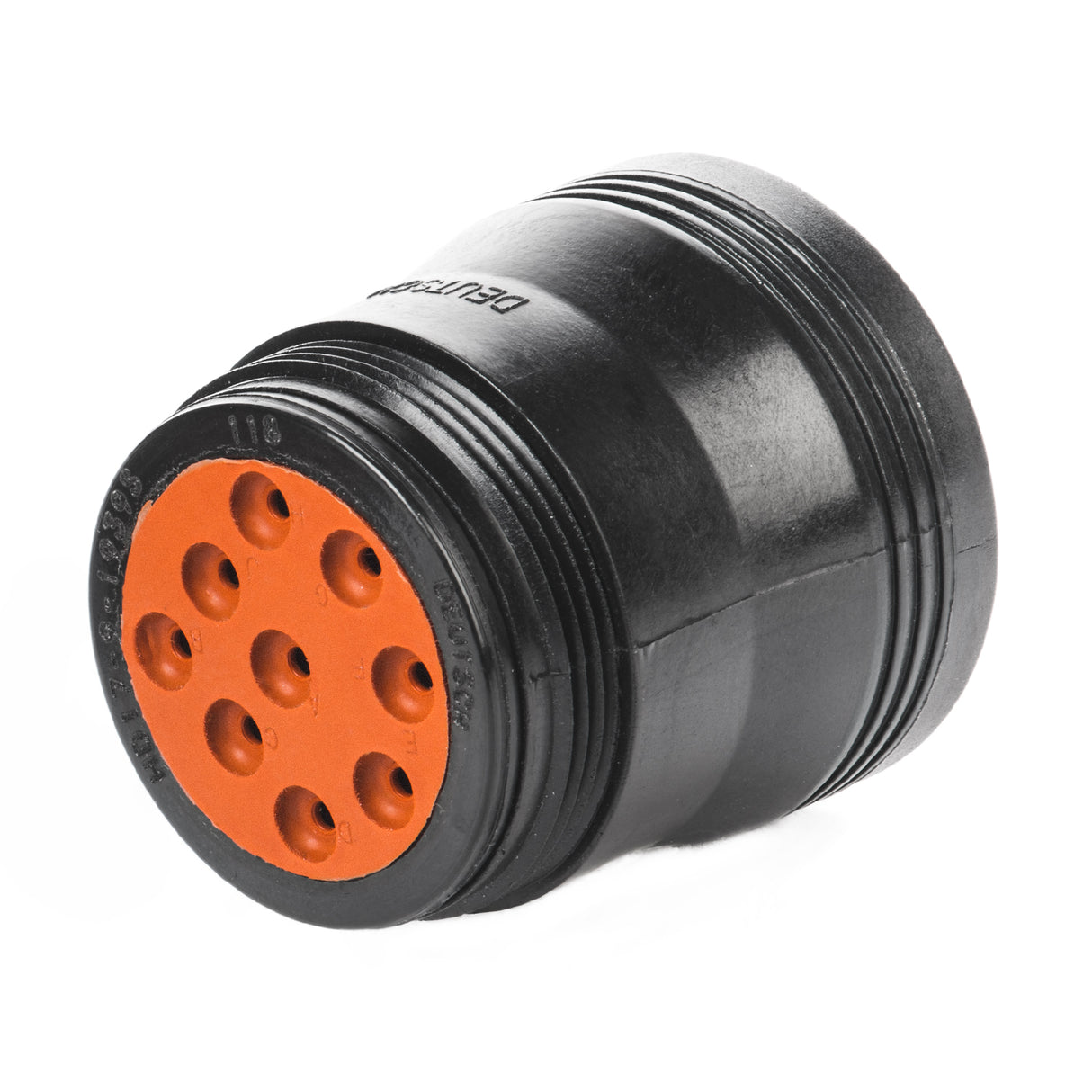 HD17-9-1939S - HD10 Series - 9 Socket Plug - Threaded Rear, J1939, No Coupling Ring, Black