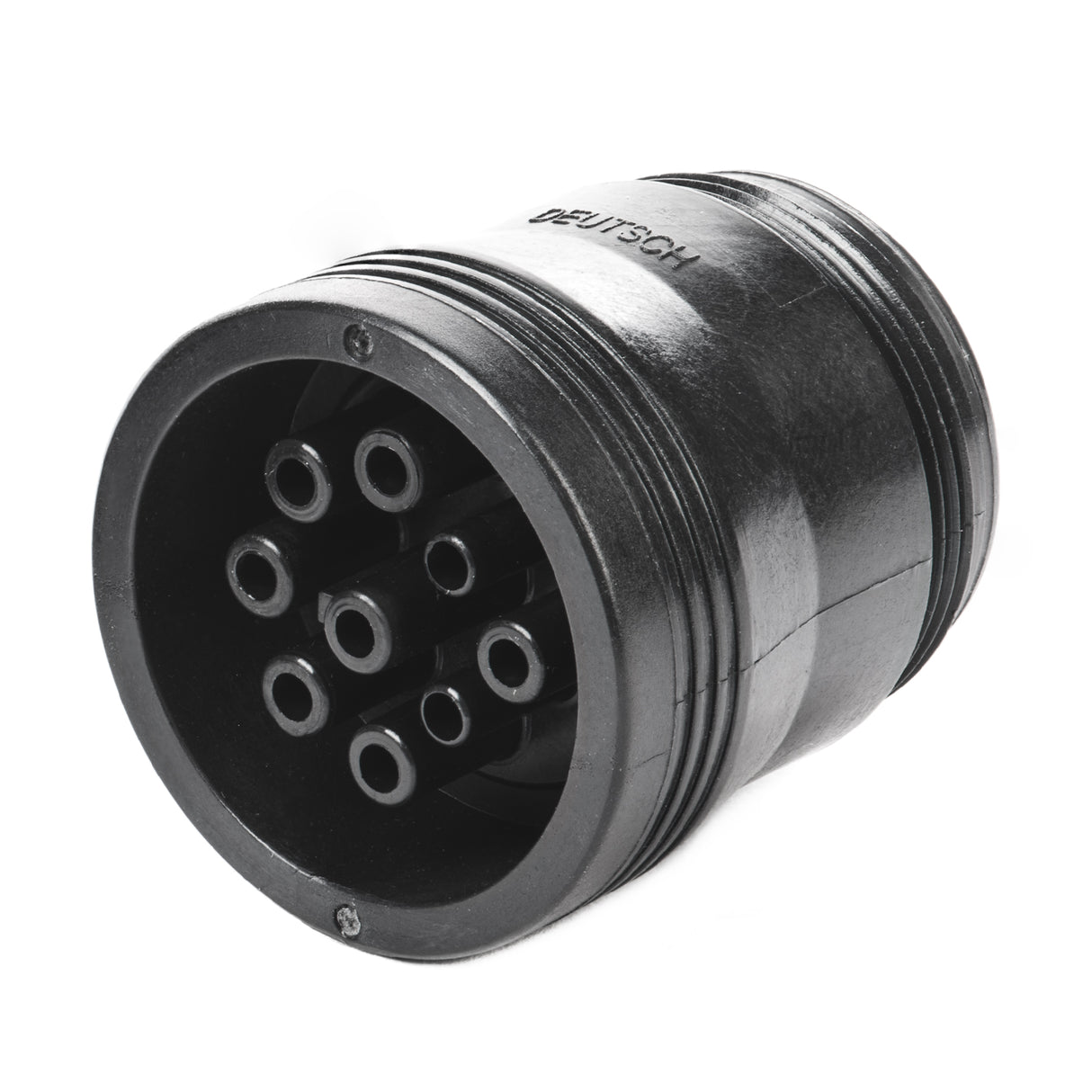 HD17-9-1939S - HD10 Series - 9 Socket Plug - Threaded Rear, J1939, No Coupling Ring, Black