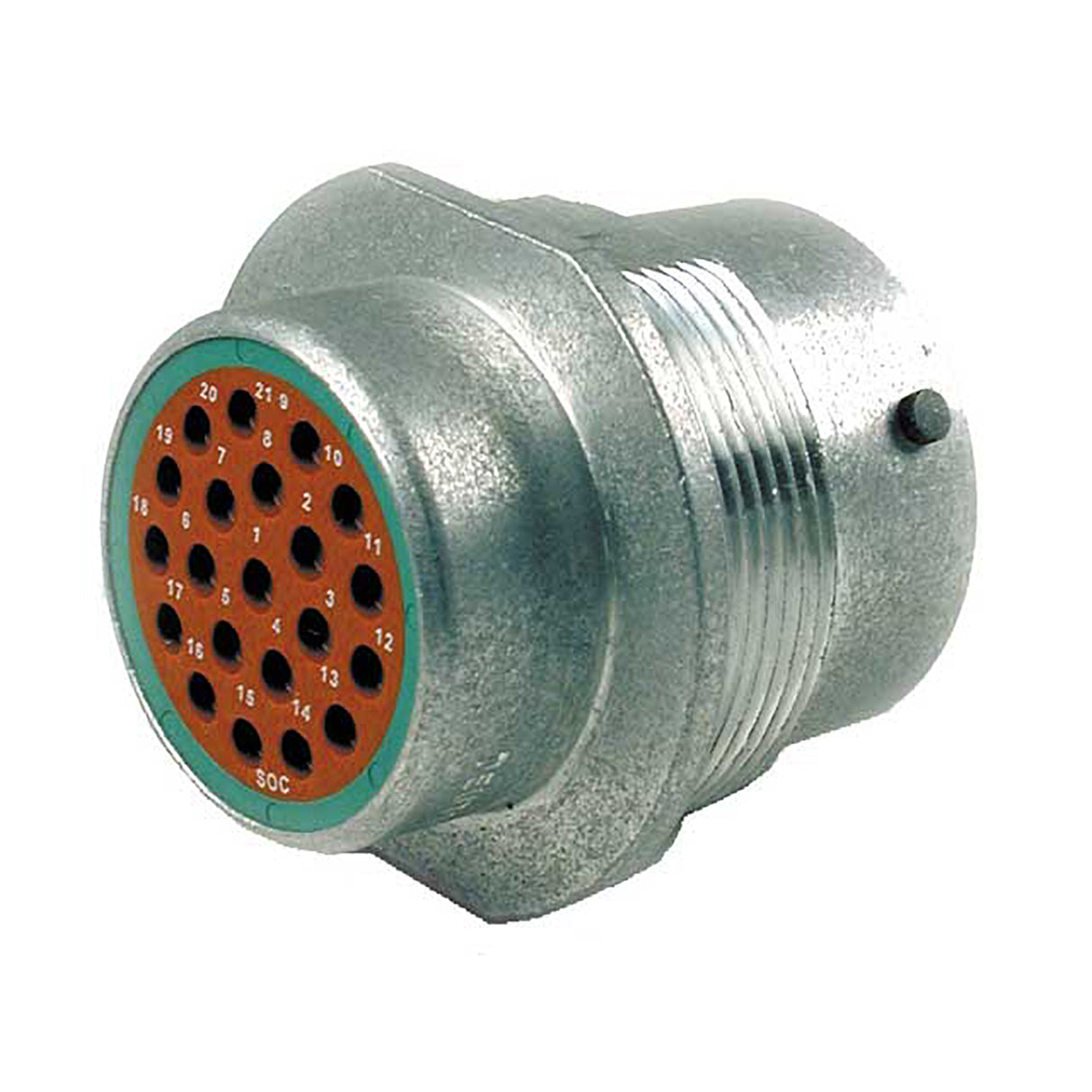 HD34-18-21SN - HD30 Series - 21 Socket Receptacle - 18 Shell, N Seal, Reverse, Flange