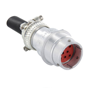 HD34-18-8PE-059 - HD30 Series - 8 Pin Receptacle - 18 Shell, E Seal, Cable Clamp, Flange