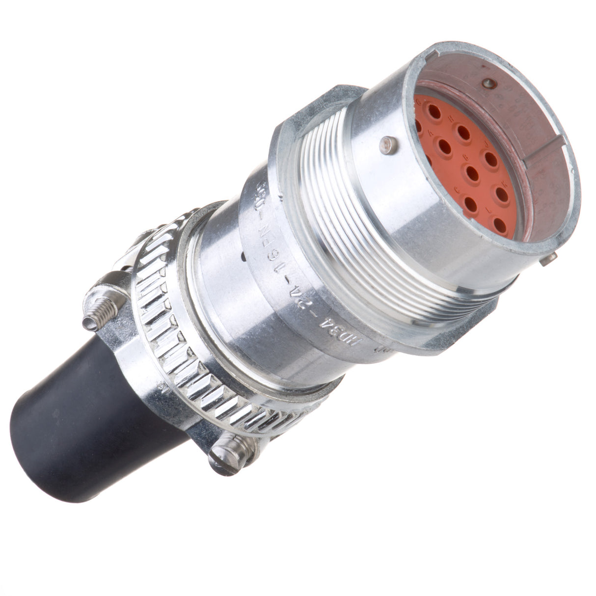 HD34-24-16PN-059 - HD30 Series - 16 Pin Receptacle - 24 Shell, N Seal, Cable Clamp, Flange