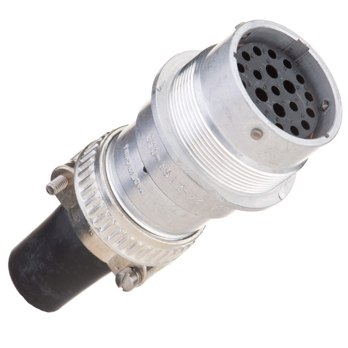 HD34-24-21SN-059 - HD30 Series - 21 Socket Receptacle - 24 Shell, N Seal Reverse, Cable Clamp, Flange