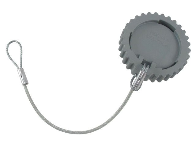 HDC14-9-JDL - HD10 Series - Dust cap for 9 Cavity Plug - Nitrile Lanyard, Gray