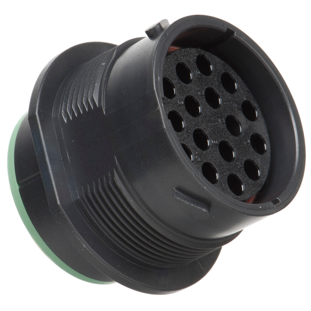 HDP24-24-16SN - HDP20 Series - 16 Socket Receptacle - 24 Shell, N Seal, Reverse, Flange