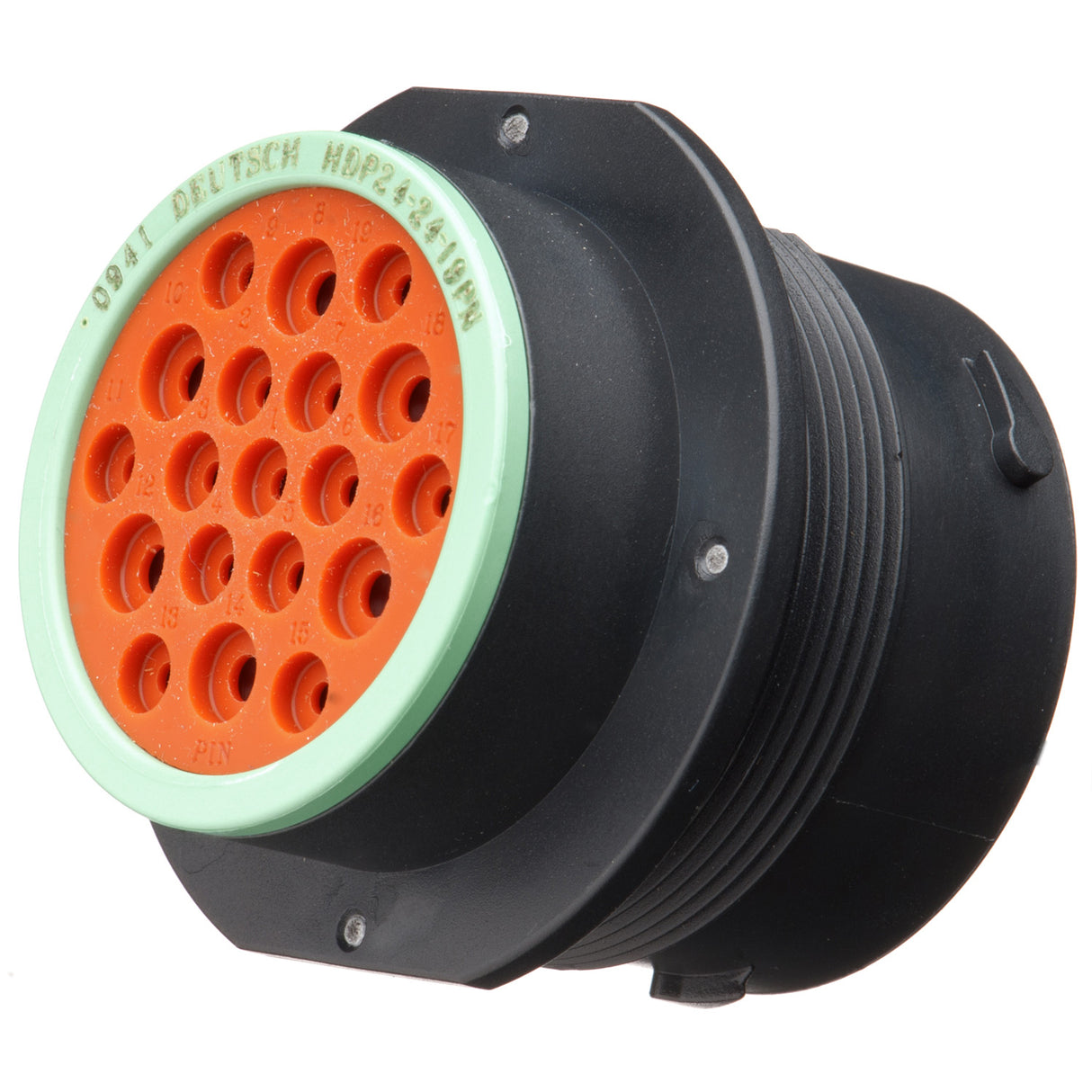 HDP24-24-19PN - HDP20 Series - 19 Pin Receptacle - 24 Shell, N Seal, Flange