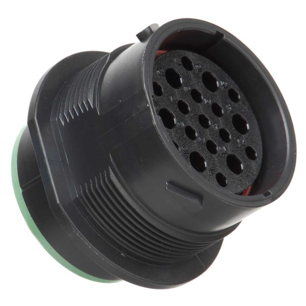 HDP24-24-19SN - HDP20 Series - 19 Socket Receptacle - 24 Shell, N Seal, Reverse, Flange