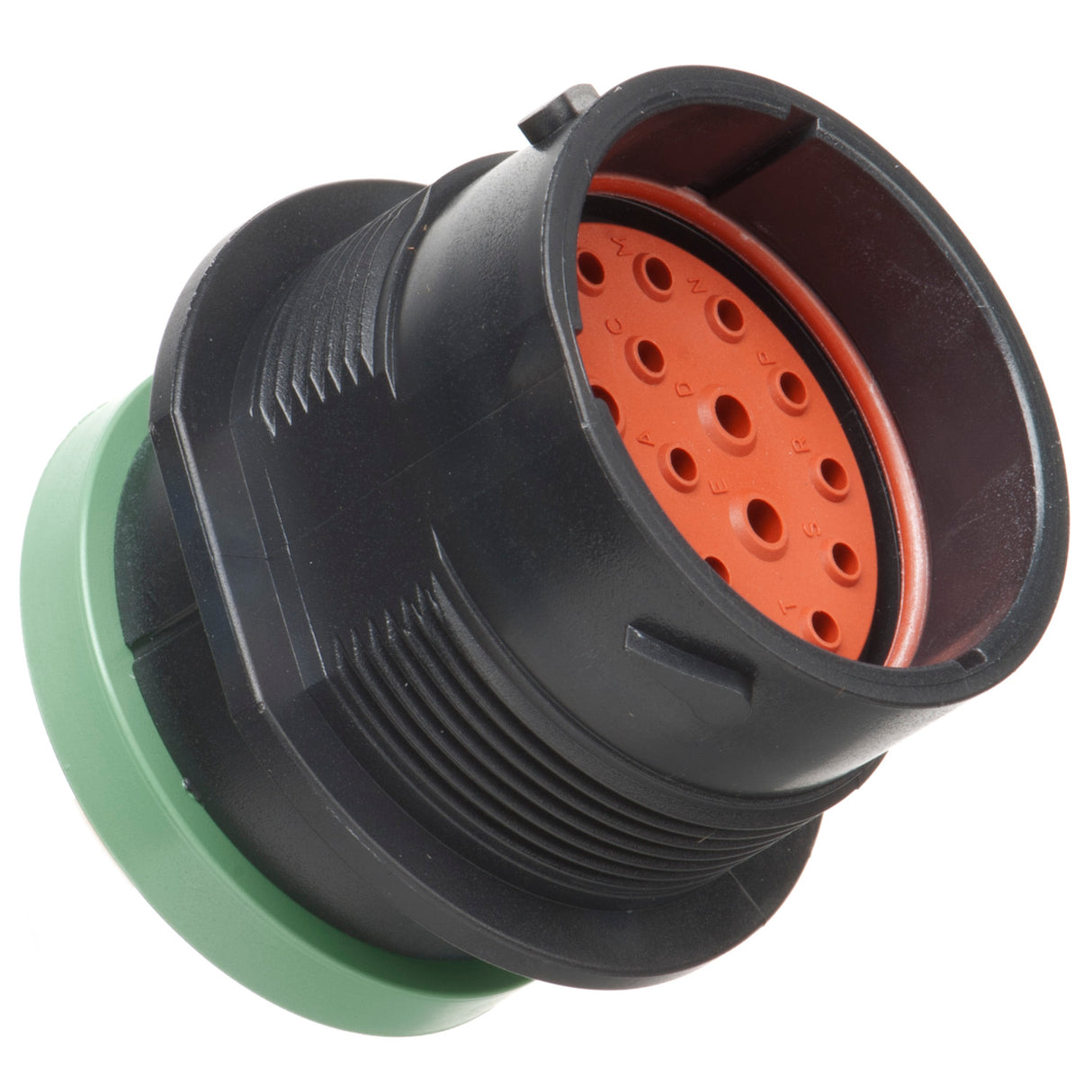 HDP24-24-21PN-L017 - HDP20 Series - 21 Pin Receptacle - 24 Shell, N Seal, Ring Adapter, Flange