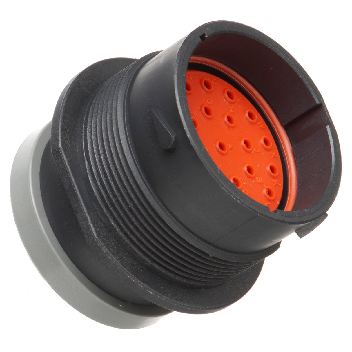 HDP24-24-23PT-L017 - HDP20 Series - 23 Pin Receptacle - 24 Shell, T Seal, Ring Adapter, Flange