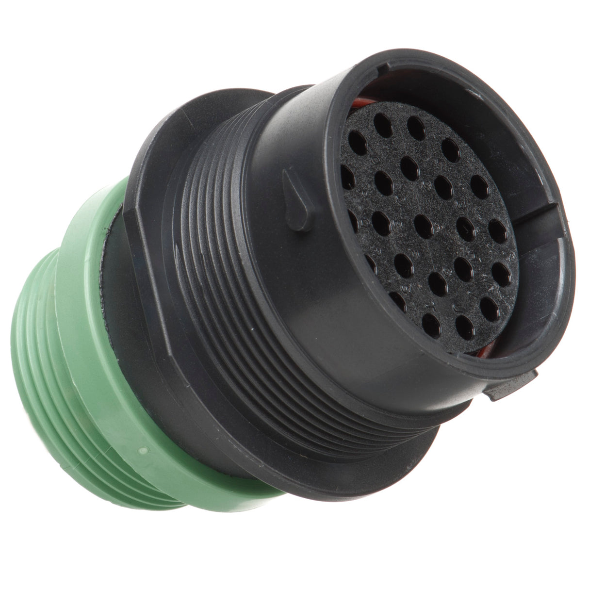 HDP24-24-23SN-L015 - HDP20 Series - 23 Socket Receptacle - 24 Shell, N Seal, Reverse, Threaded Adapter, Flange