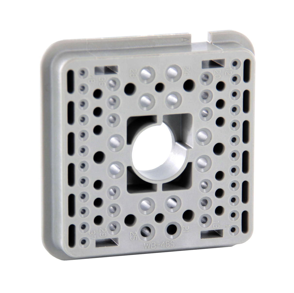 WB-48SA - DRB Series - 48 Socket Plug Wedgelock - A Key, Gray