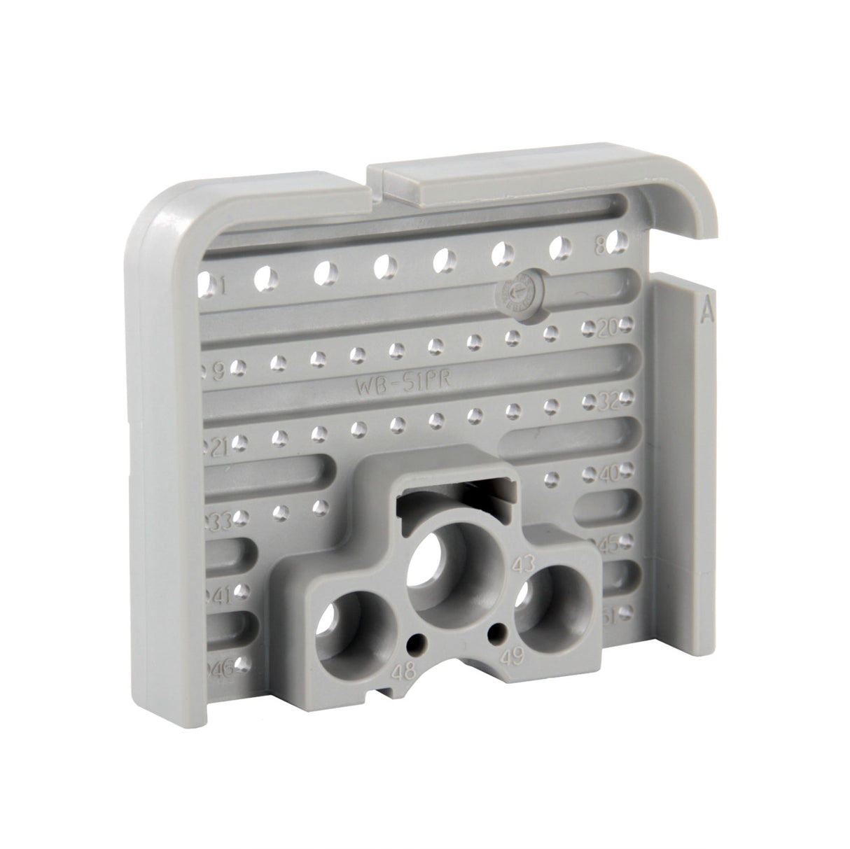 WB-51PAR - DRB Series - 51 Pin Receptacle Right Side Wedgelock - A Key, Gray