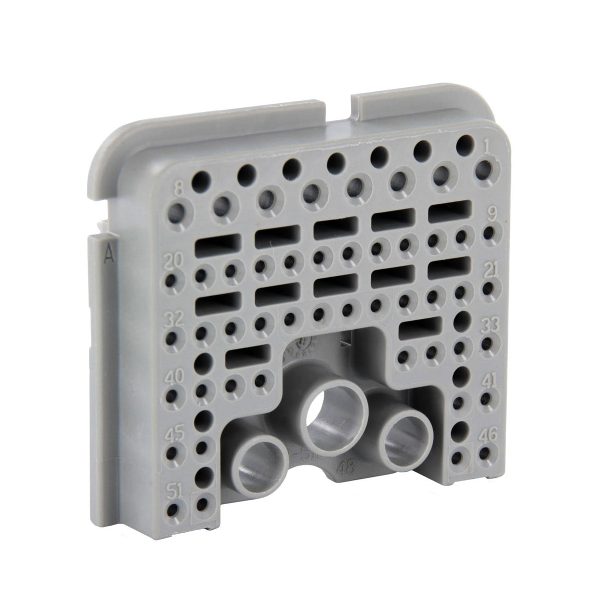 WB-51SAL - DRB Series - 51 Pin Receptacle Left Side Wedgelock - A Key, Grey