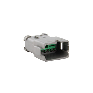 DT04-12PA-P021 - DT Series - 12 Pin Receptacle - A Key, 12 Pin Buss., Nickel Contacts, Gray