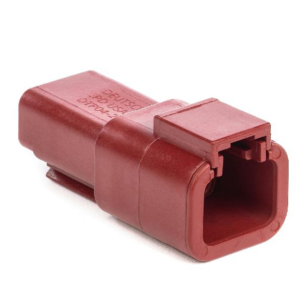 DTP04-2P-RD - DTP Series - 2 Pin Receptacle - Red