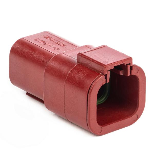 DTP04-4P-RD - DTP Series - 4 Pin Receptacle - Red
