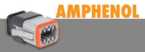 Amphenol Plug Housing 2-pole AT-Series with 12V LED, white