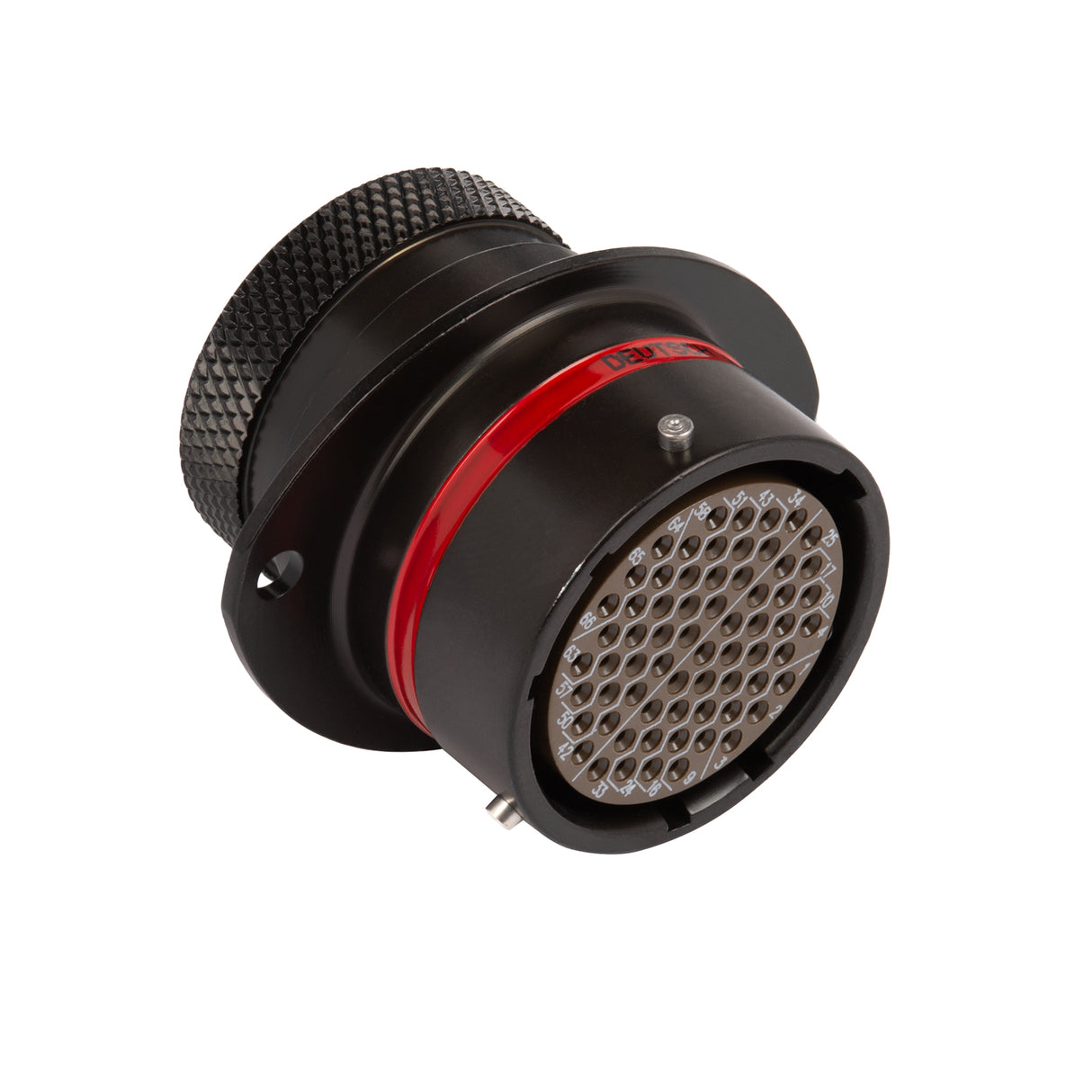 AS018-35SN - AS Series - Receptacle - Shell Size 18, 66 Cavity, Size 22 Sockets, 22-26 AWG,  Flange, Red