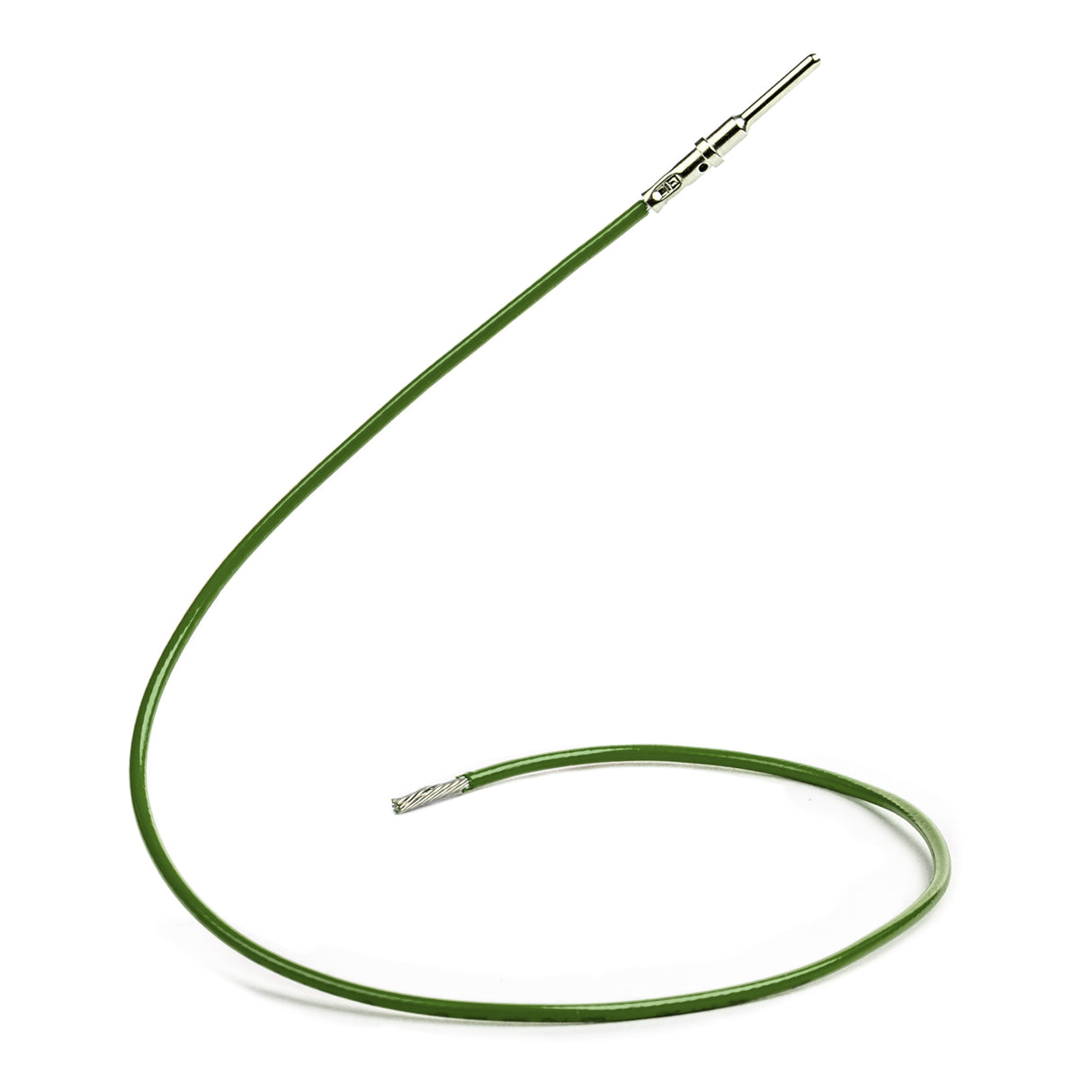 DL-16-GN-1FT-P - Tefzel Wire Lead - 16 AWG - GREEN - 1 FT - PIN