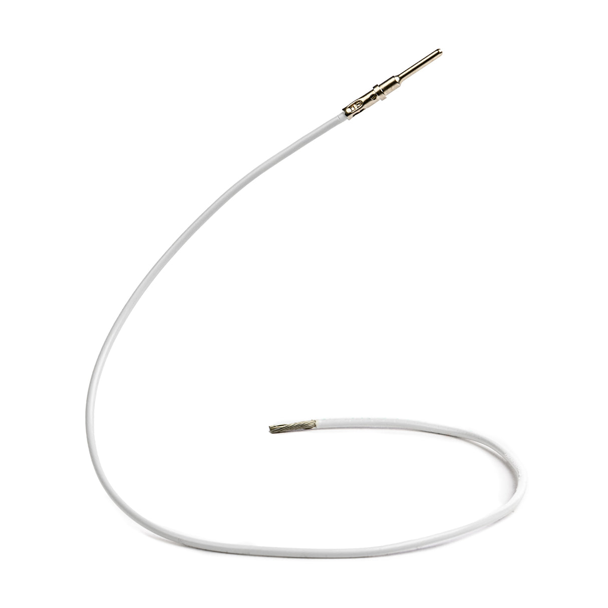DL-16-WH-1FT-P - Tefzel Wire Lead - 16 AWG - WHITE - 1 FT - PIN