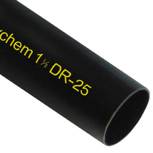 DR-25-1-1/2-0 - RAYCHEM® DR25 HEATSHRINK TUBING - 1-1/2" - BLACK W/ YELLOW PRINT