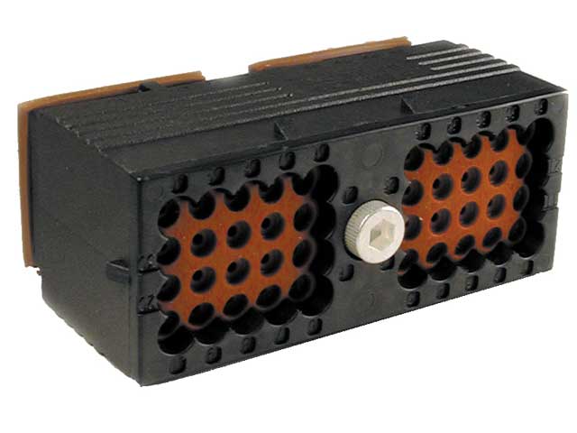 DRC26-50S07-DRC Series, Plug, 50 Way, In-Line, 7 Key, Black, Size 20