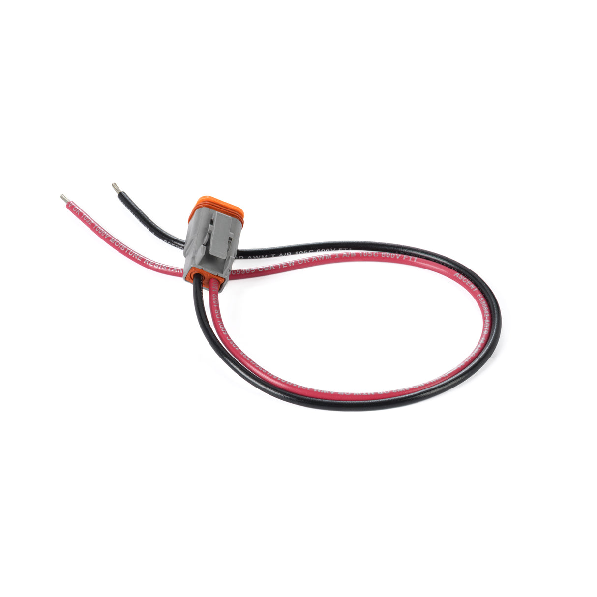 DT02GY-PP-16-1FT - Deutsch DT Series 2 Socket Connector Plug Pigtail, 16AWG