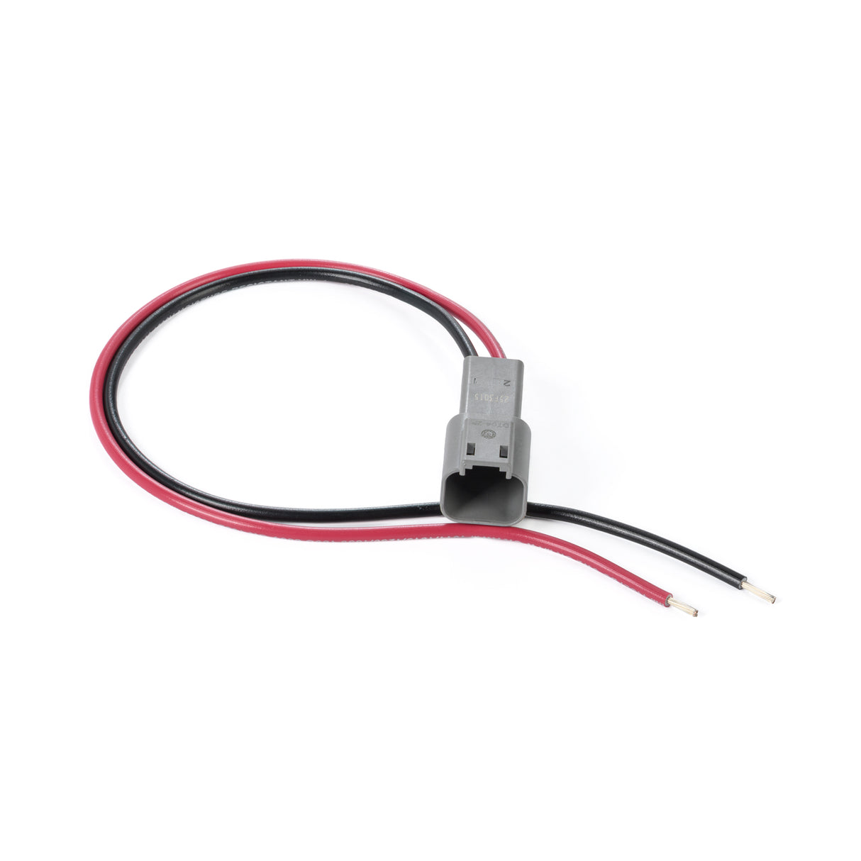 DT02GY-PR-16-1FT - Deutsch DT Series 2 Pin Connector Receptacle Pigtail, 16AWG