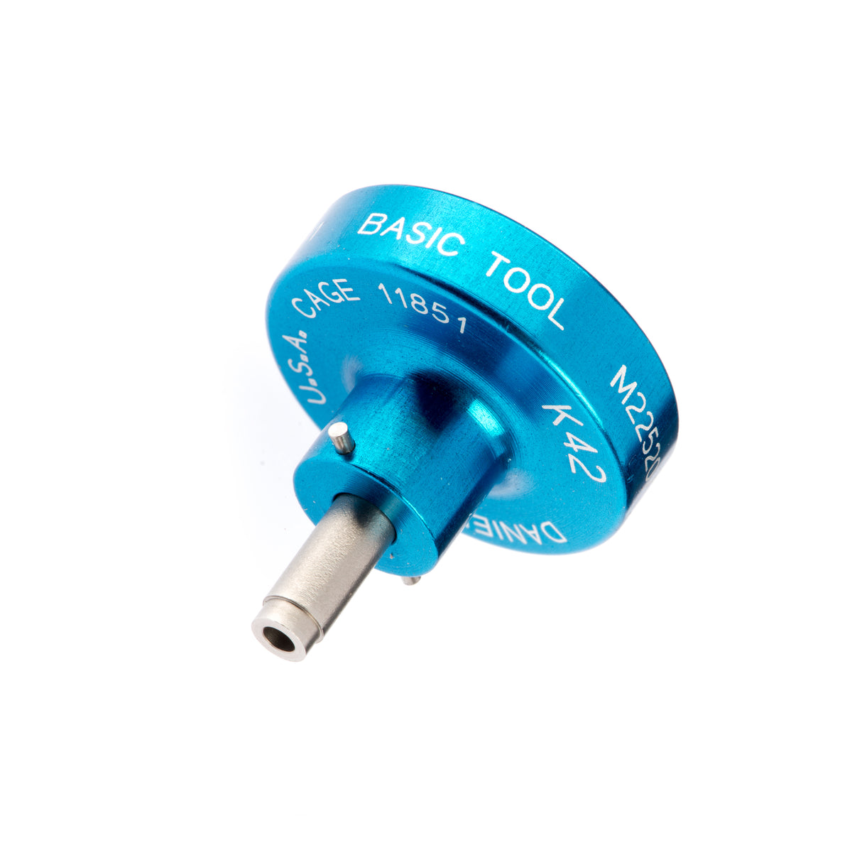 K42 - AFM8 Crimper Positioner - Pin #38941-22 - Size 22 Contacts - 22-26AWG - Blue