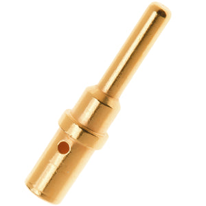0460-220-1231 - Solid Pin - Size 12 - 12-14 AWG, 25 Amps, Gold Plated