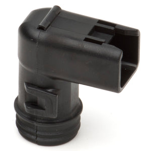 1011-228-0205 - DT Series - Backshell for 2 Cavity Plug - Right Angle, Black