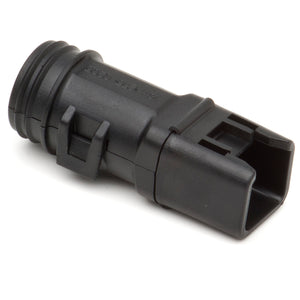 1011-255-0205 - DT Series - Backshell for 2 Cavity Plug - Straight w/ Internal Strain Relief, Black