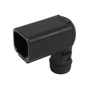 1011-266-0405 - DT Series - Backshell for 4 Cavity Receptacle - Right Angle w/ Internal Strain Relief, Black