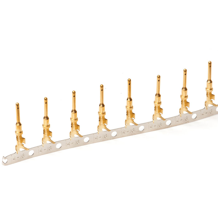 1060-14-0144 - Stamped & Formed Pin - Size 16  -  14-18 AWG, .095-.150 Insulation, 13 Amps, Gold Plated, Qty - 1 pin