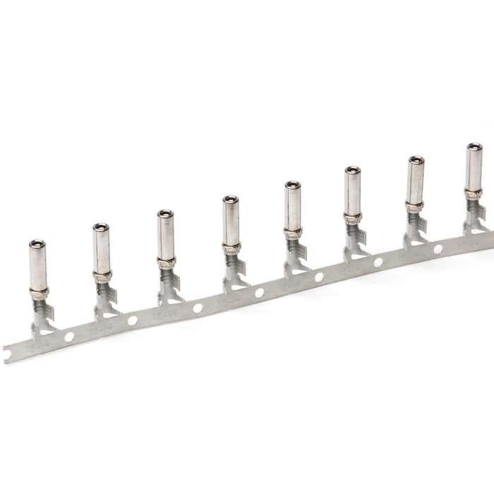 1062-12-0166 - Stamped & Formed Socket - Size 12 - 12-14 AWG, .113-.176 Insulation, 25 Amps, Nickel Plated, Qty - 1 Socket