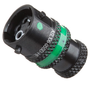 ASL106-05SD-HE - Autosport AS Microlite Series - 5 Pin Receptacle Kit - Black/green stripe
