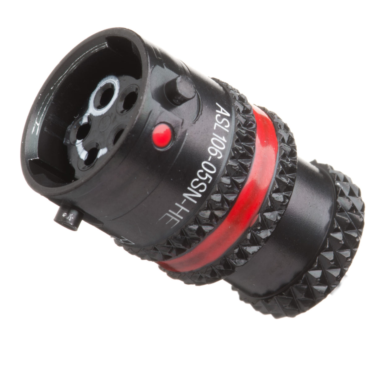 ASL106-05SN-HE - Autosport AS Microlite Series - 5 Pin Receptacle Kit - Black/red stripe