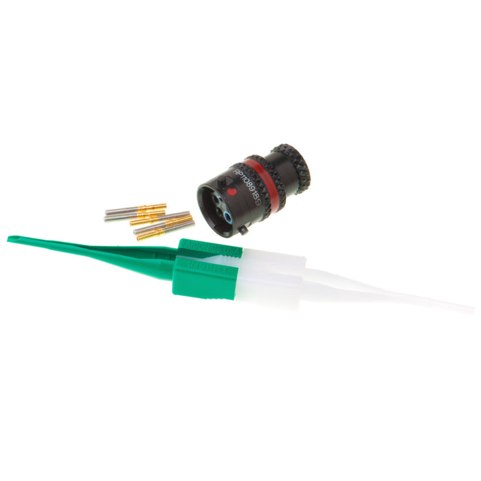 ASL106-05SN-HE - Autosport AS Microlite Series - 5 Pin Receptacle Kit - Black/red stripe