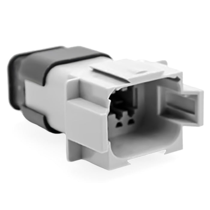 AT04-08PA-SRGRY - AT/SR01 Series - 8 Pin Receptacle - A Key, Latch Holder, Cap, Sealed, Strain Relief, Gray