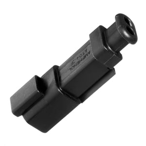 AT04-2P-SR01BLK - AT/SR01 Series - 2 Pin Receptacle, Strain Relief W/Endcap, Standard Seal, Black