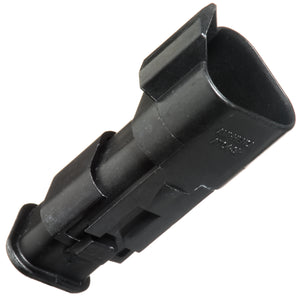 AT04-3P-SR01BLK - AT/SR01 Series - 3 Pin Receptacle - Strain Relief W/Endcap, Standard Seal, Black