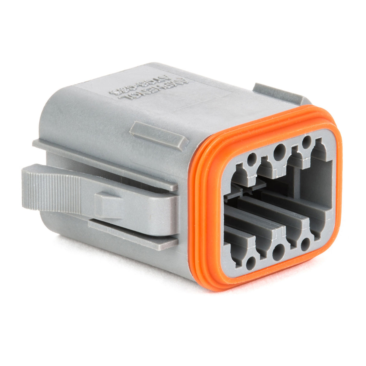 AT06-08SA - AT Series -  8 Socket Plug - A Key,  Gray