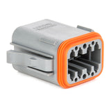 AT06-08SA - AT Series -  8 Socket Plug - A Key,  Gray