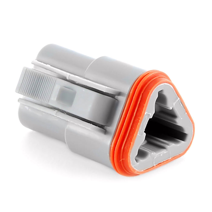 AT06-3S - AT Series - 3 Socket Plug - No Key,  Gray