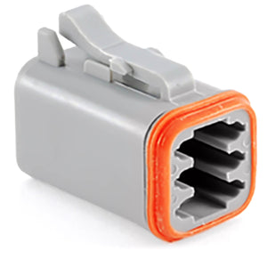 AT06-6S - AT Series - 6 Socket Plug - No Key,  Gray